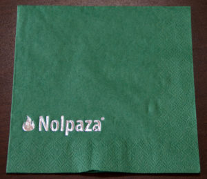 Serwetka papierowa zielona z nadrukiem logo